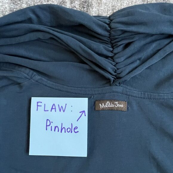 Matilda Jane Cardigan Women Size S Blue Colorblock Open Front Stretch - Picture 7 of 12